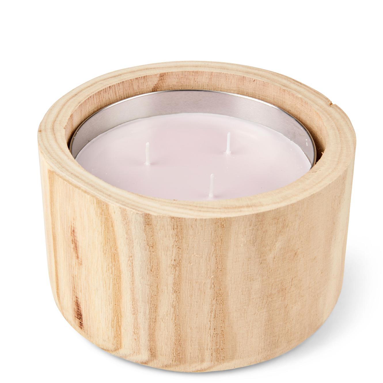 WOOD Recharge bougie de jardin mauve