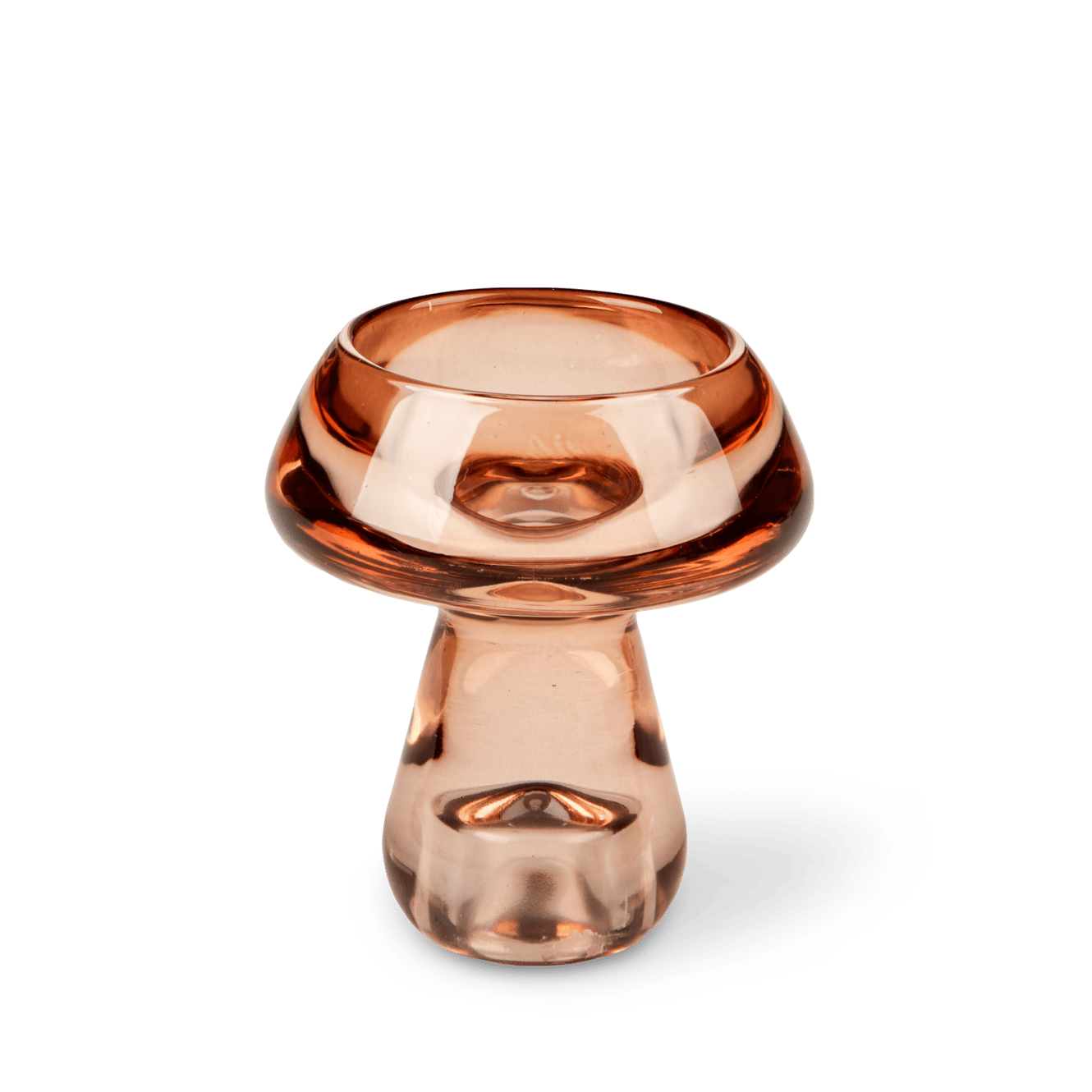 MUSHROOM Support bougie chauffe-plat brun