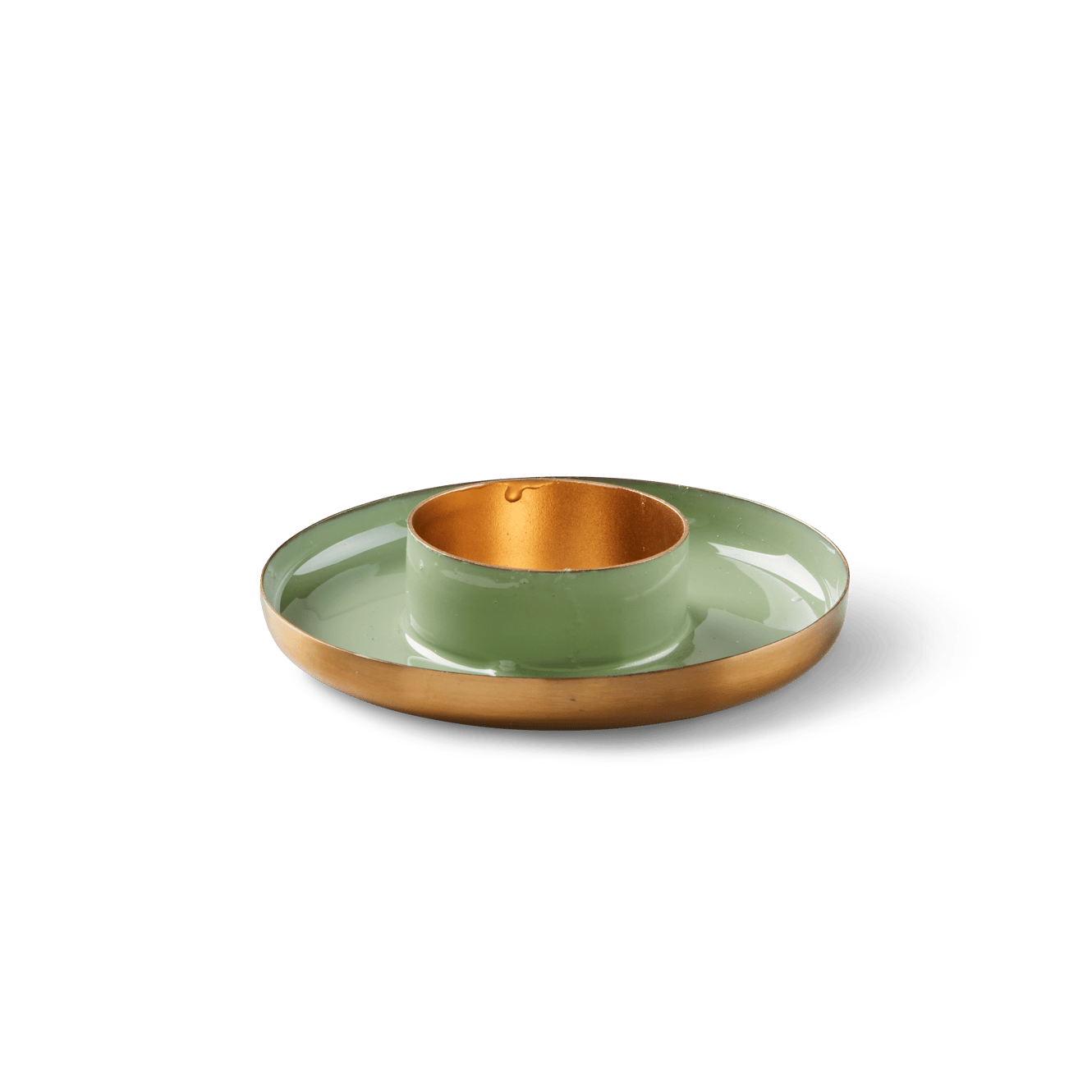 LUZ Support bougie chauffe-plat vert