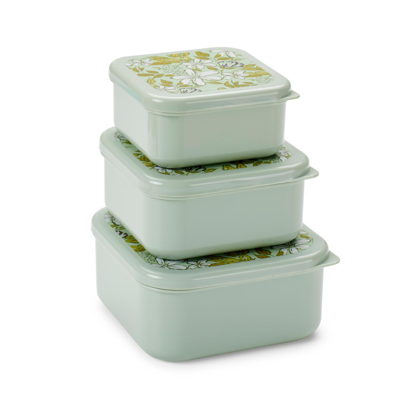 FRESHMOOD Contenitori x snack set da 3 seafoam + stampa Loulou colore: seafoam