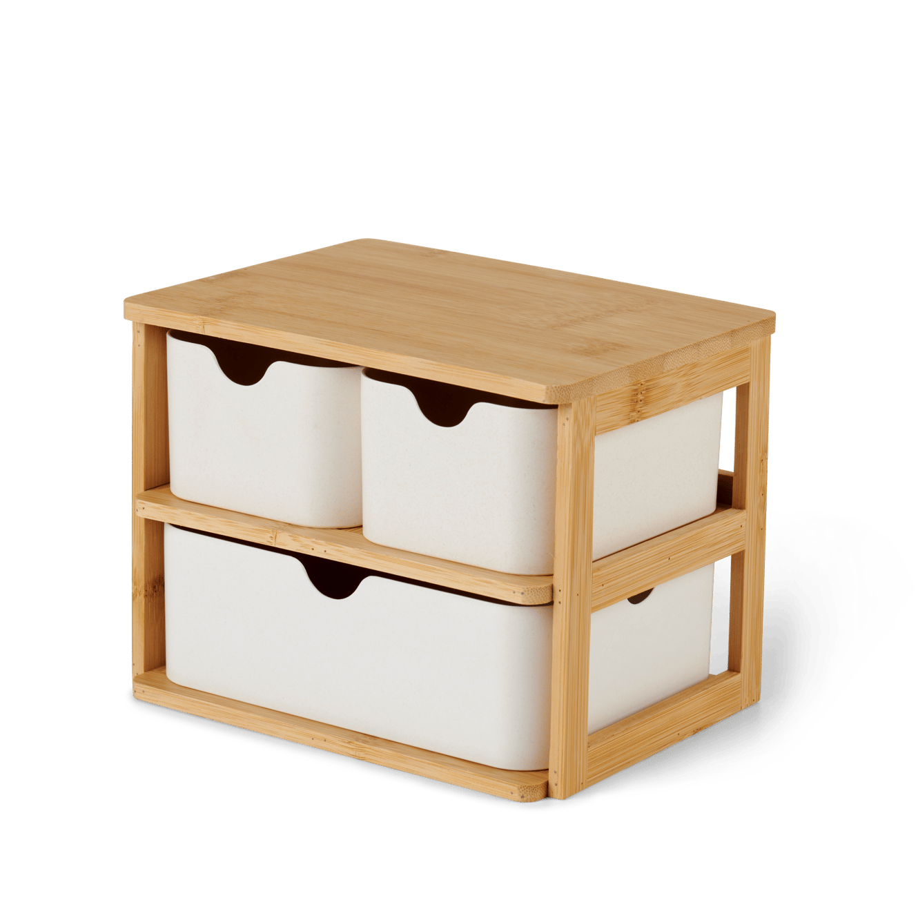 KONDO Organiser 3 lades wit, naturel