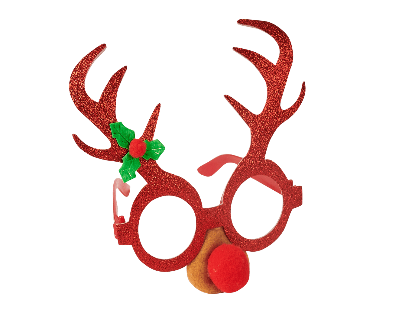 ANTLERS Glitzerbrille Rot