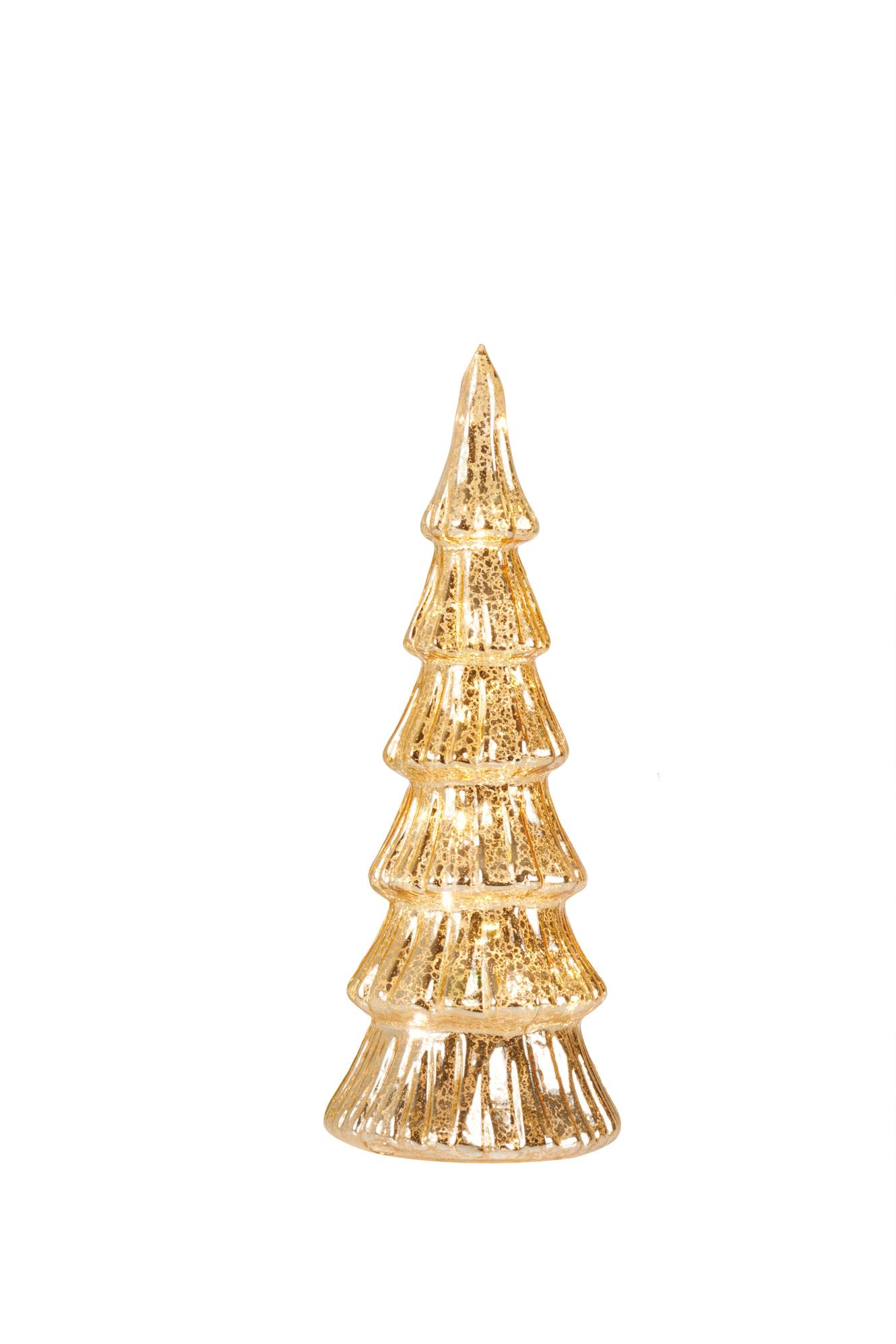 TILLIE Árbol decorativo con 12 led dorado