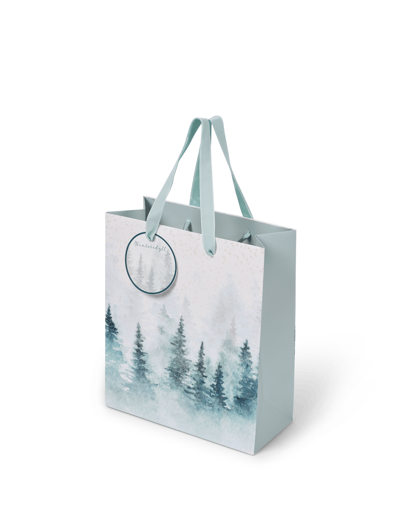 WINTERIDYLL Geschenktasche Grün