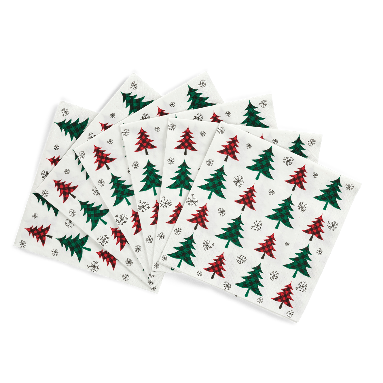 TREE CHECK Set 20 Servietten Multicolor