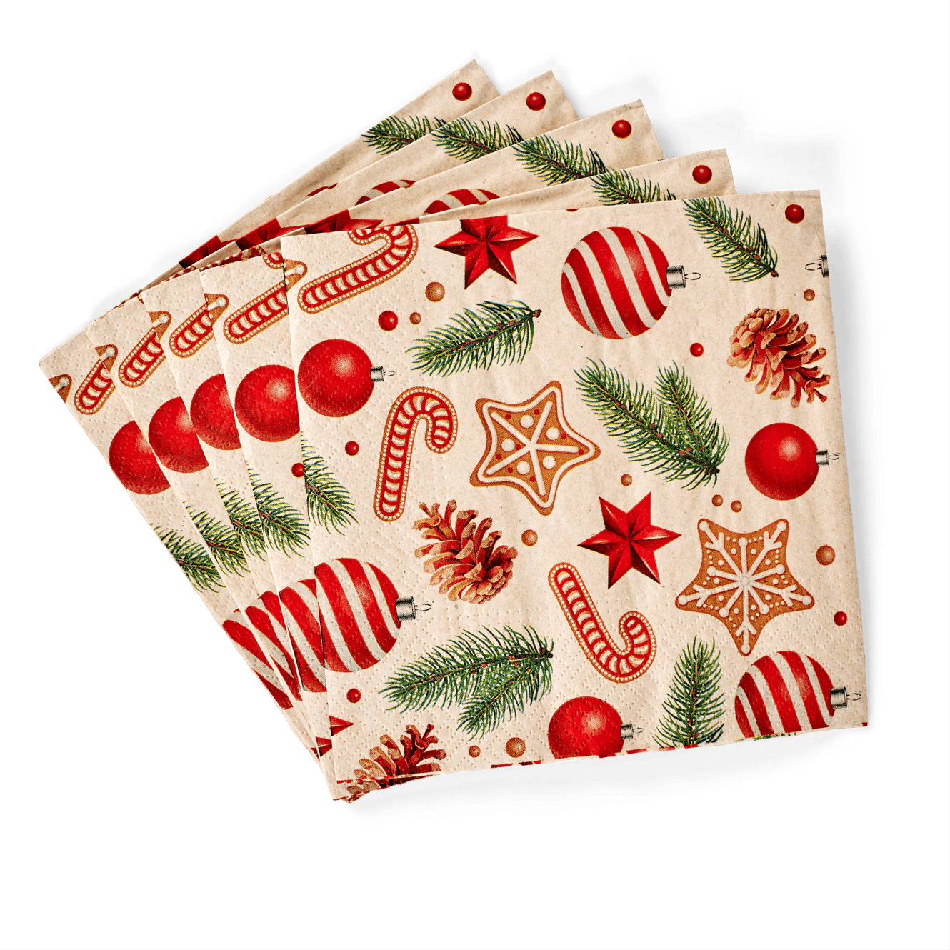 ECO SWEET XMAS Set 20 Servietten Multicolor