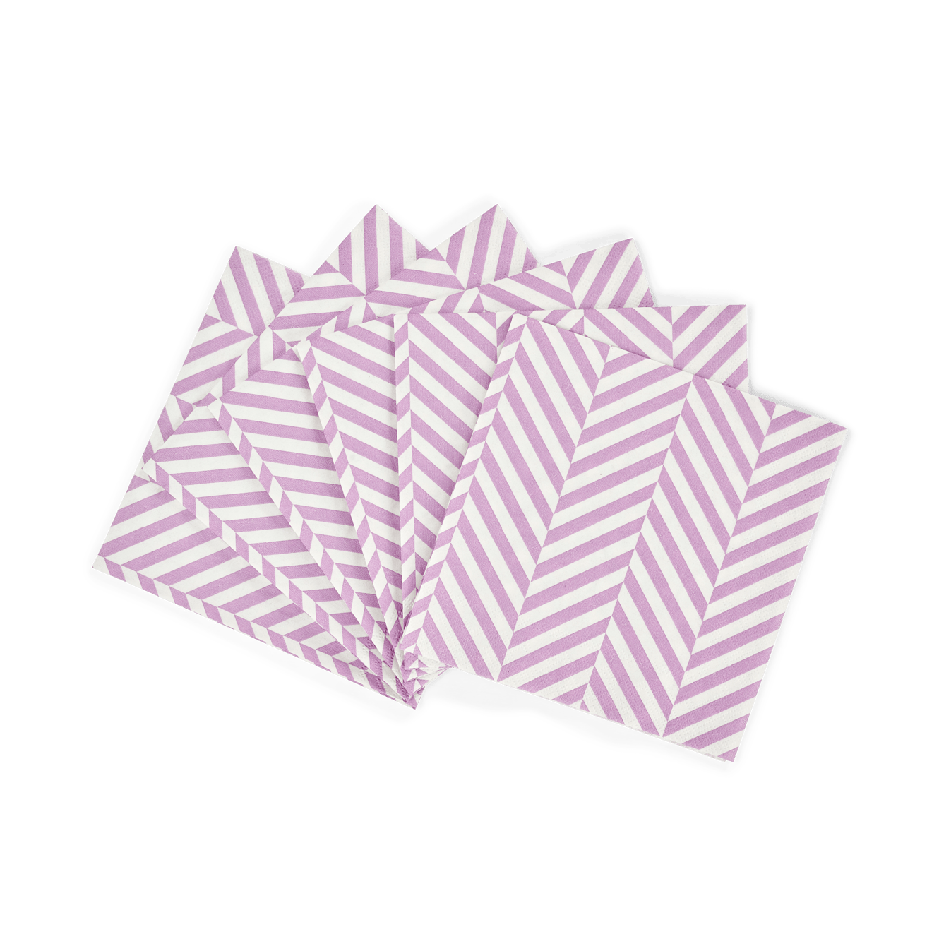 CHEVRON Set von 20 Servietten Violett