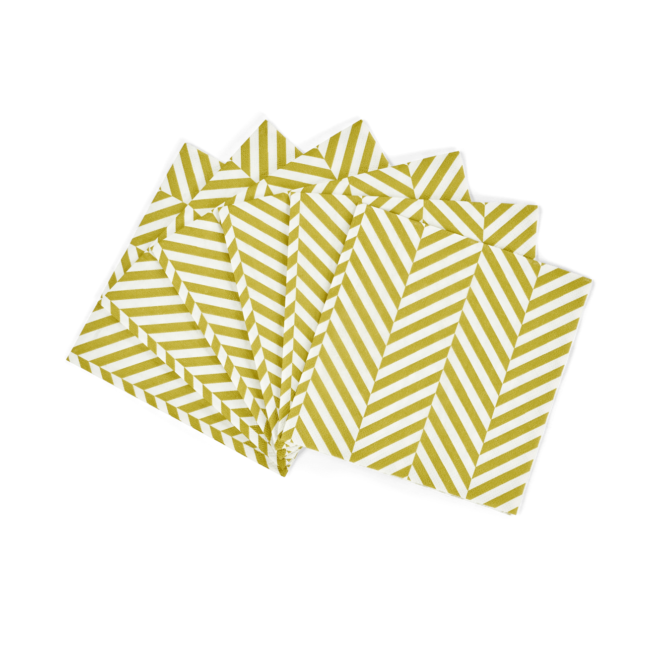 CHEVRON Set von 20 Servietten Grün