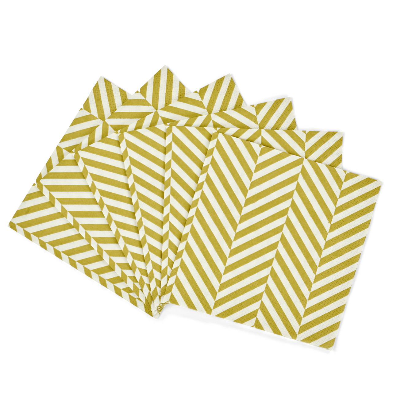 CHEVRON Set von 20 Servietten Grün