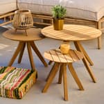 MARROW Lounge tafel naturel H 40 cm - Ø 60 cm