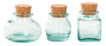 MINI Glasbehälter mit Korken 3 Formen H 5 cm - Ø 5 cm