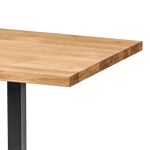 OAK Table à manger naturel H 74,5 x Larg. 80 x Long. 80 cm