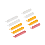 KLIPPER Verschlussclips Set von 10 Mix von Farben Grau, Dunkelgelb, Terrakotta 