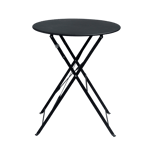 IMPERIAL Table pliante rond noir H 71 cm - Ø 60 cm