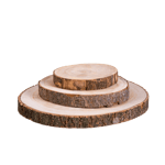 PAULO Fuente de madera marrón A 3,5 cm - Ø 36 cm