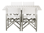 MONACO Table pliante gris H 74 x Larg. 146 x P 80 cm