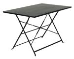 IMPERIAL Tavolo pieghevole rettangolare nero H 71 x W 70 x L 110 cm