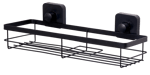 INDUSTRIA Douchemandje met zuignappen zwart H 6 x B 34 x D 13,5 cm
