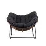 ROCKO Cadeira de baloiço preto H 83 x W 114 x D 96 cm