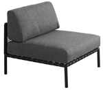 JUMBO Lounge Sessel Schwarz H 61 x B 87 x T 87 cm