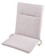 AZUR Cojines de jardín para silla pleg gris claro An. 44 x L 88 cm