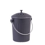 CREOLA BLACK Compostvatje met filter zwart H 21,7 cm - Ø 20 cm