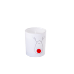 NOSE Bougie dans un verre blanc, rouge, doré H 6,5 cm - Ø 5,5 cm