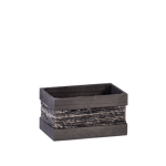COMBI STRAW Caixa 2 cores cinzento escuro, natural H 16 x W 29 x D 19 cm