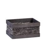 COMBI STRAW Caixa 2 cores cinzento escuro, natural H 20 x W 39 x D 29 cm