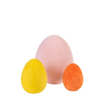 VELVET Huevo de decoración rosa A 14 cm - Ø 11 cm