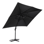 RIVA Ombrellone sospeso senza base per ombrellone nero H 250 x W 240 x L 300 cm