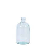 RETRO Flaschenvase Transparent H 21,5 cm - Ø 11,5 cm