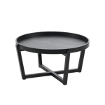 DRACO Table de salon noir H 40 cm - Ø 84 cm