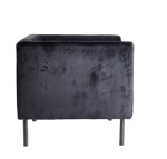 TILLY Poltrona stoffa: velluto nero H 70,5 x W 76 x D 71 cm