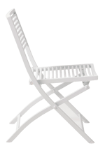JESSE Chaise pliante blanc, beige H 84 x Larg. 45 x P 61 cm