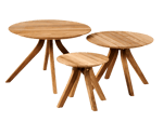 MARROW Lounge tafel naturel H 40 cm - Ø 60 cm