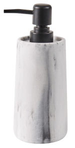 LUNA Distributeur de savon aspect de marbre H 19 cm - Ø 7,5 cm