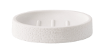 WHITE ELEGANCE Portasapone bianco H 2,5 x W 12 x D 8 cm