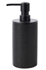 SAMOURAI Dispensador de jabón negro A 18,5 cm - Ø 7 cm