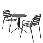 OLAV Table bistrot noir H 70 cm - Ø 60 cm