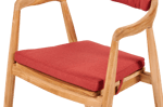 AUGUST Cojín de asiento rojo An. 46,6 x P 42,7 cm