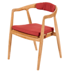 AUGUST Almofada de assento vermelho W 46,6 x D 42,7 cm