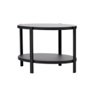 OVALA Table de salon noir H 49 x Larg. 64,5 x P 43 cm