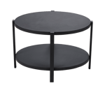 OVALA Table de salon noir H 49 x Larg. 64,5 x P 43 cm