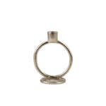 RINGS Castiçal prateado H 14 x W 11 cm - Ø 7 cm