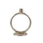 RINGS Kerzenständer Silbern H 19 x B 15 cm - Ø 10 cm