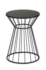 STRAPES Mesa auxiliar negro A 55 cm - Ø 40 cm