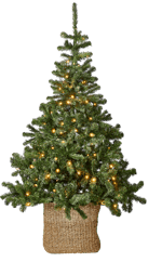 LUMINO Sapin de Noël avec LED vert H 185 cm - Ø 115 cm