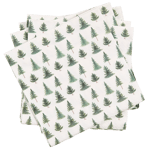 CONIFER FOREST Set de 20 serviettes diverses couleurs Larg. 33 x Long. 33 cm