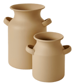 KENDI Vase sable H 11 cm - Ø 9 cm - Ø 13,5 cm